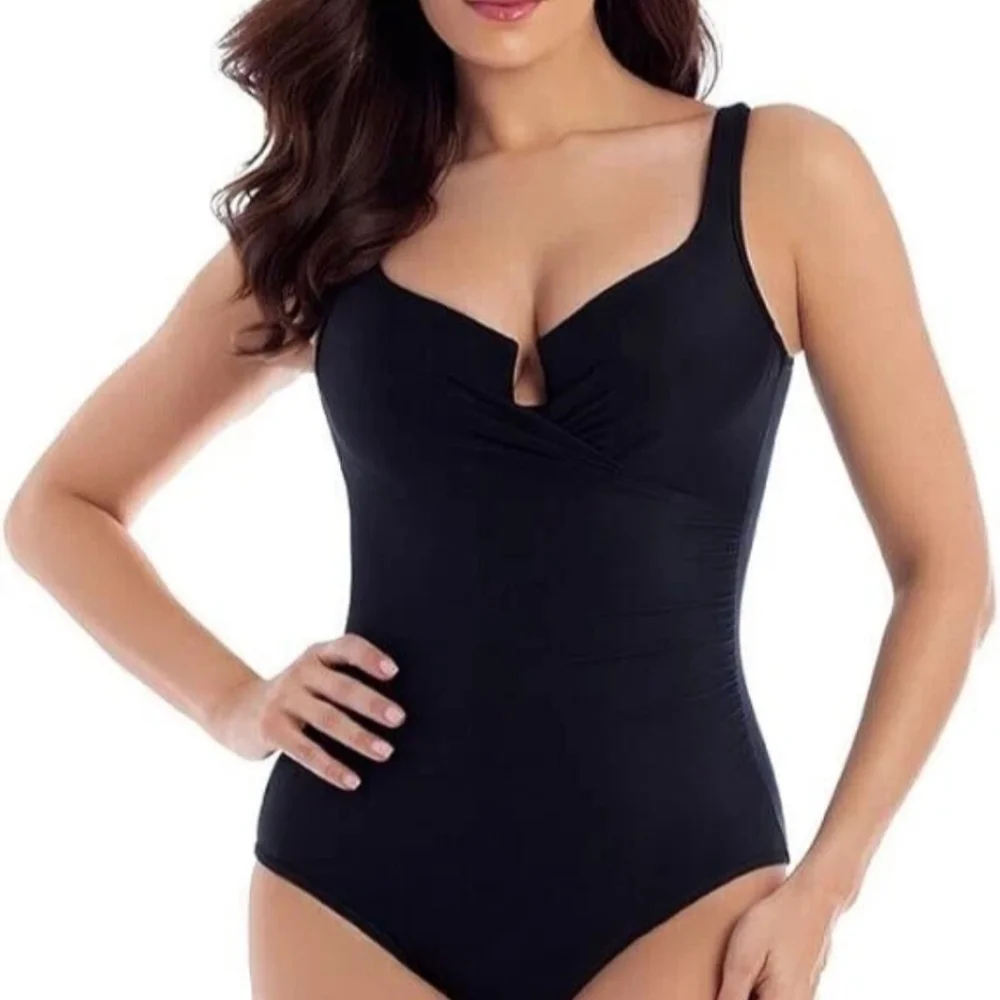 miraclesuit Black escape one piece swimsuit - Picture 1 of 4